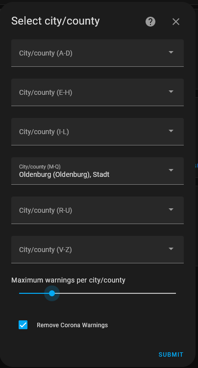 NINA-Add-On Einrichtungsdialog