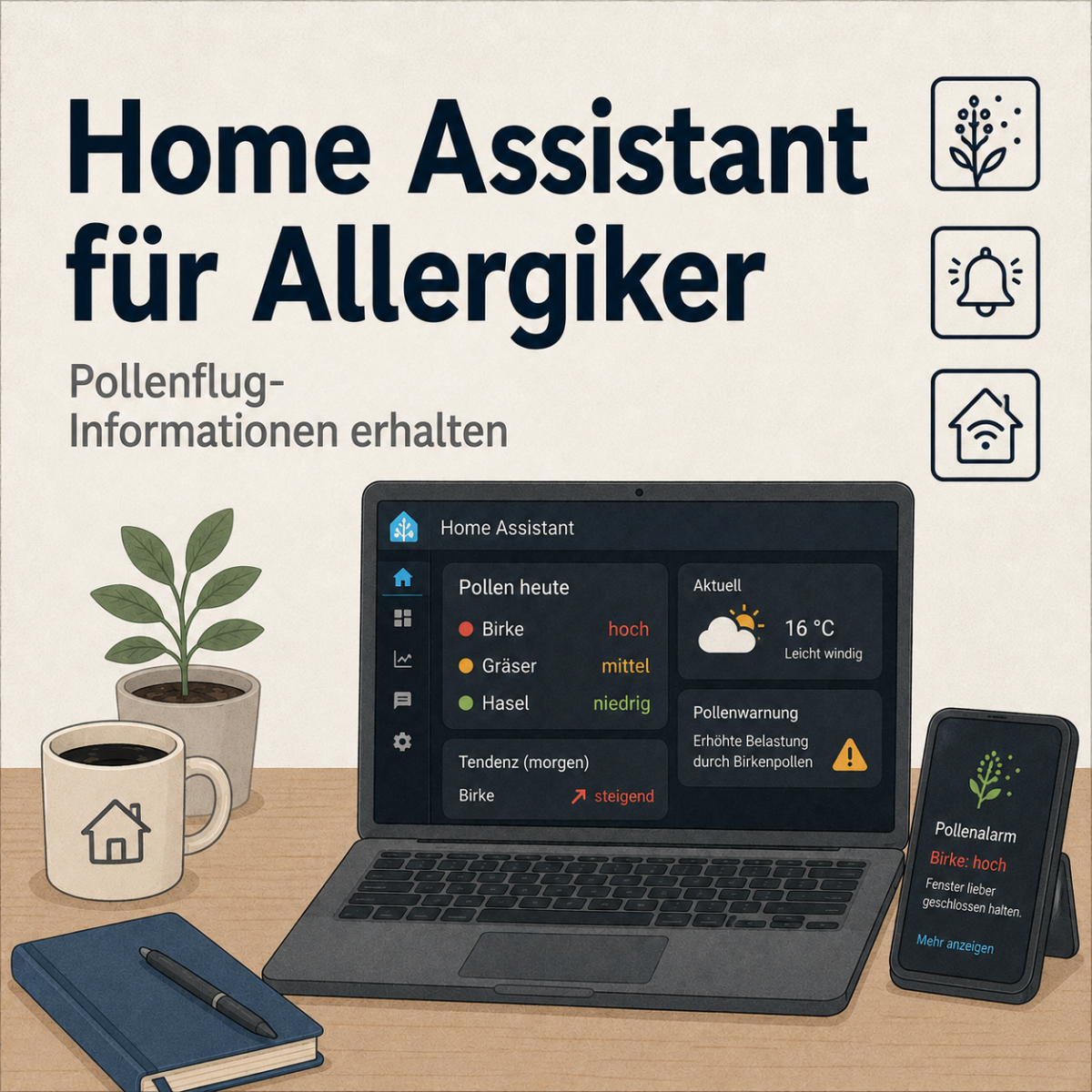 Homeassistant für Allergiker - Pollenflug Informationen erhalten