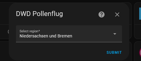 Konfiguration von DWD Pollenflug - Bundesland einstellen