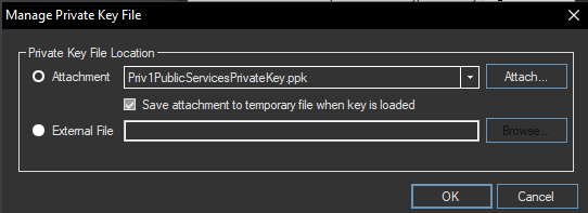Private Key manage Dialog